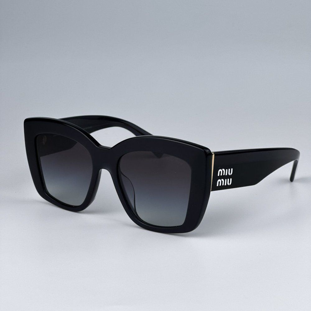 NEW Miu Miu MU04WS 06U5D1 Grey Opal Grey Gradient Women Sunglasses MU 04WS - Picture 6 of 11